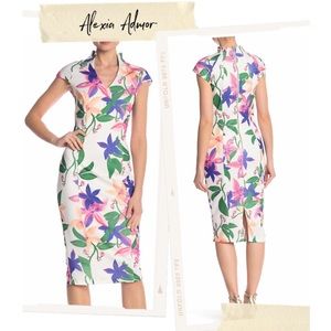 Alexia Admor Scuba Midi Sheath Dress